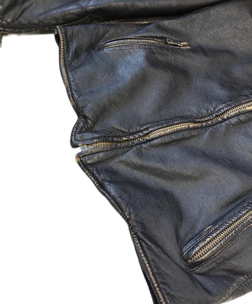 DOLCE & GABBANA（ドルチェ＆ガッバーナ）DOLCE & GABBANA (ドルチェ＆ガッバーナ) シングルレザージャケット ブラック サイズ:44の古着・服飾アイテム