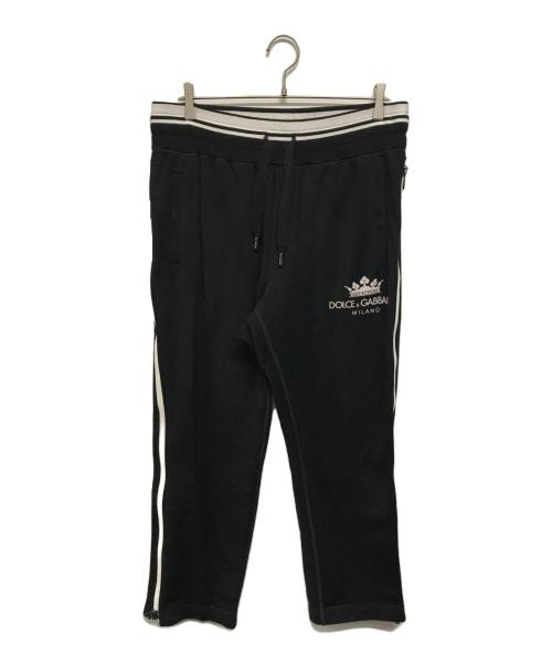 DOLCE & GABBANA（ドルチェ＆ガッバーナ）DOLCE & GABBANA (ドルチェ＆ガッバーナ) サイドジップスウェットパンツ ブラック サイズ:SIZE 50の古着・服飾アイテム