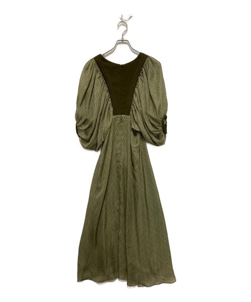 Ameri（アメリ）AMERI (アメリ) GEOMETRIC RHOMBUS DRESS グリーン サイズ:Sの古着・服飾アイテム