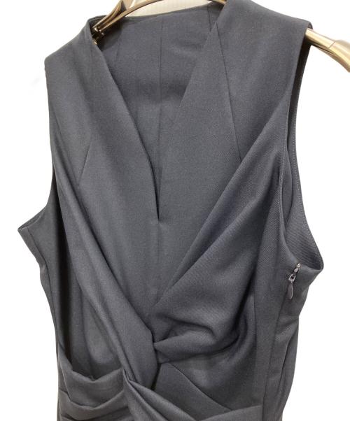 anuans（アニュアンス）anuans (アニュアンス) ツイストギャザーワンピース ネイビー サイズ:Mの古着・服飾アイテム