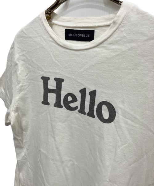 MADISON BLUE（マディソンブルー）MADISON BLUE (マディソンブルー) HELLO CREW NECK TEE ホワイト サイズ:Sの古着・服飾アイテム