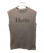 MADISON BLUEマディソンブルー）の古着「HELLO NOSLEEVE TEE」｜チャコールグレー