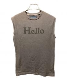 MADISON BLUE（マディソンブルー）の古着「HELLO NOSLEEVE TEE」｜チャコールグレー
