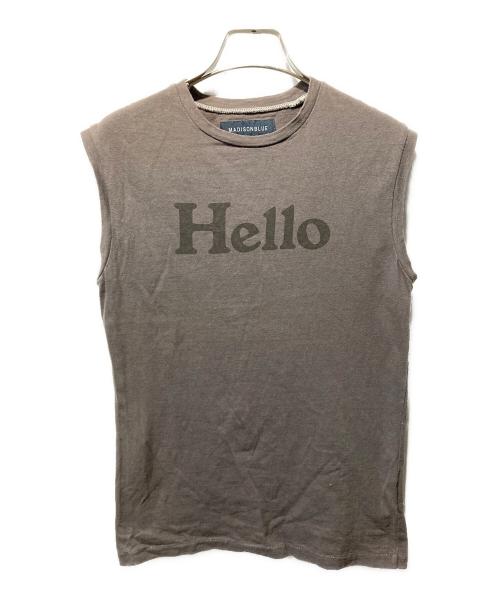 MADISON BLUE（マディソンブルー）MADISON BLUE (マディソンブルー) HELLO NOSLEEVE TEE チャコールグレー サイズ:Sの古着・服飾アイテム