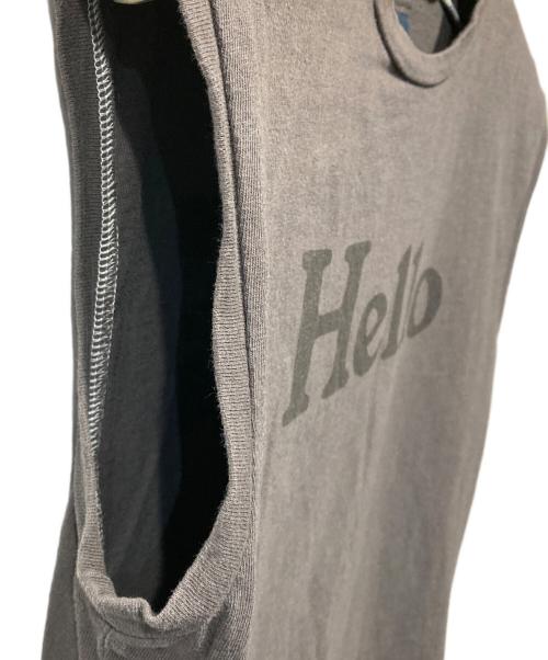 MADISON BLUE（マディソンブルー）MADISON BLUE (マディソンブルー) HELLO NOSLEEVE TEE チャコールグレー サイズ:Sの古着・服飾アイテム