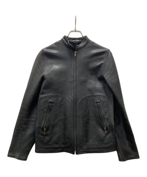 Hysteric Glamour（ヒステリックグラマー）Hysteric Glamour (ヒステリックグラマー) 14SS ボンディングゴートレザーシングルライダースジャケット ブラック サイズ:Mの古着・服飾アイテム