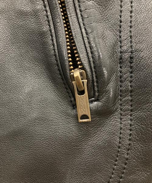 Hysteric Glamour（ヒステリックグラマー）Hysteric Glamour (ヒステリックグラマー) 14SS ボンディングゴートレザーシングルライダースジャケット ブラック サイズ:Mの古着・服飾アイテム