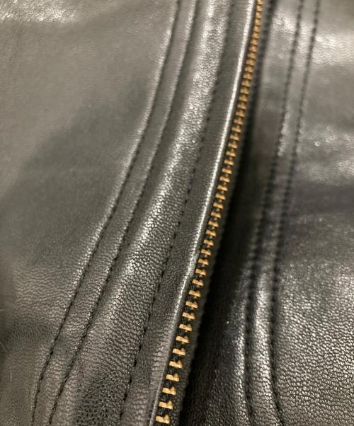 Hysteric Glamour（ヒステリックグラマー）Hysteric Glamour (ヒステリックグラマー) 14SS ボンディングゴートレザーシングルライダースジャケット ブラック サイズ:Mの古着・服飾アイテム