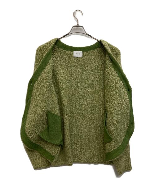 ELLIE（エリー）ELLIE (エリー) ニットカーディガン 黄緑 サイズ:Fの古着・服飾アイテム