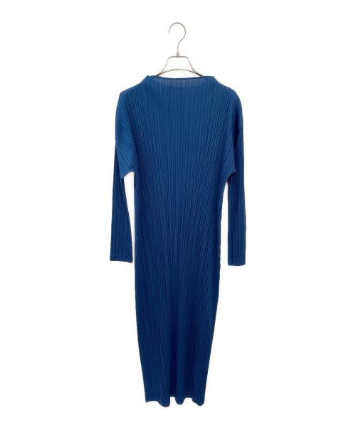 PLEATS PLEASE（プリーツプリーズ）PLEATS PLEASE (プリーツプリーズ) プリーツワンピース ブルー サイズ:3の古着・服飾アイテム