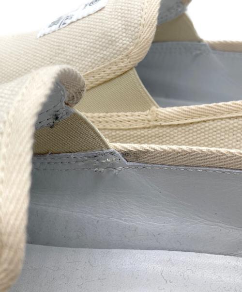 MM6 Maison Margiela（エムエムシックスメゾンマルジェラ）MM6 Maison Margiela (エムエムシックスメゾンマルジェラ) ボリュームソール キャンバススリッポン アイボリー サイズ:41の古着・服飾アイテム