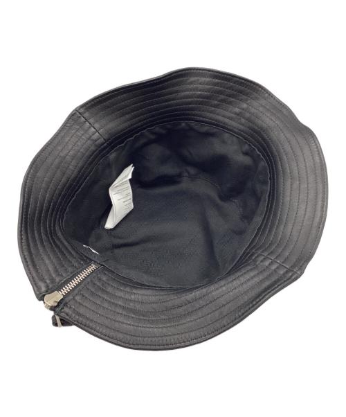 LOEWE（ロエベ）LOEWE (ロエベ) フィッシャーマンレザーバケットハット ブラックの古着・服飾アイテム