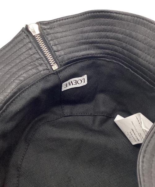 LOEWE（ロエベ）LOEWE (ロエベ) フィッシャーマンレザーバケットハット ブラックの古着・服飾アイテム