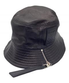 中古・古着通販】LOEWE (ロエベ) レザーハット ブラック サイズ:58