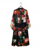 PAUL SMITHポールスミス）の古着「LETHER BELT ワンピース」｜ブラック