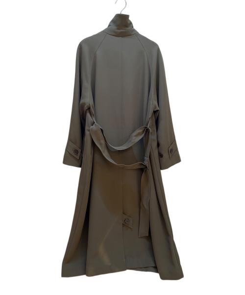 crewre（クルー）crewre (クルー) ドレープステンカラーコート グレー サイズ:1の古着・服飾アイテム