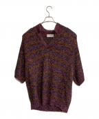 reverveリバーブ）の古着「POLO SKIPPER KNIT」｜パープル