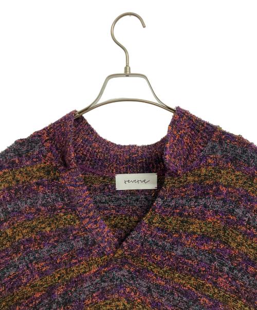 reverve（リバーブ）reverve (リバーブ) POLO SKIPPER KNIT パープル サイズ:Fの古着・服飾アイテム