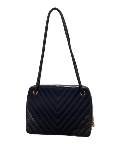 CHANEL（シャネル）CHANEL (シャネル) シェブロン Vステッチ 2WAYバッグ ブラックの古着・服飾アイテム