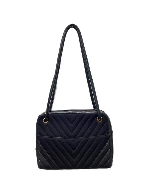 CHANEL（シャネル）CHANEL (シャネル) シェブロン Vステッチ 2WAYバッグ ブラックの古着・服飾アイテム