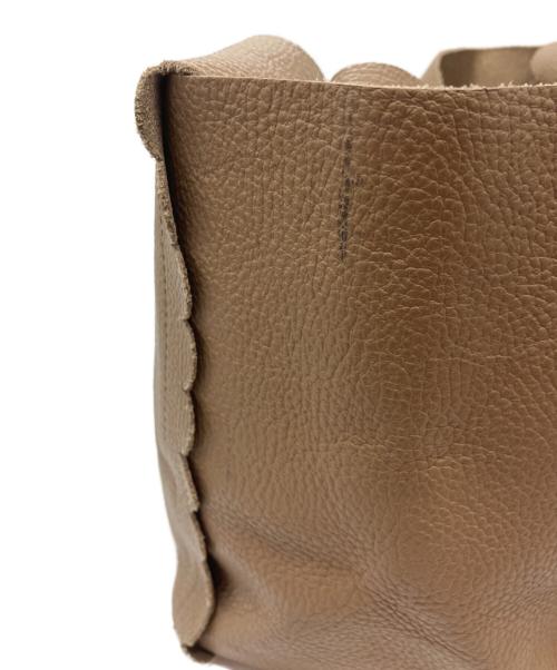 LUDLOW（ラドロー）LUDLOW (ラドロー) スカラップ トートバッグ ベージュ サイズ:-の古着・服飾アイテム
