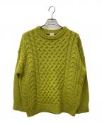 6(ROKU) BEAUTY&YOUTHロク ビューティーアンドユース）の古着「LIGHT CABLE KNIT」｜グリーン