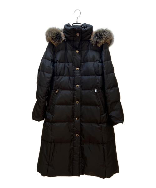 BURBERRY LONDON（バーバリーロンドン）BURBERRY LONDON (バーバリーロンドン) フォックスファー付ダウンコート ブラック サイズ:Mの古着・服飾アイテム