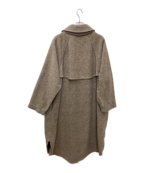 Spick and Span（スピック＆スパン）Spick and Span (スピックアンドスパン) Wスライバー ヘリンボーンボリュームコート ブラウン サイズ:38 未使用品の古着・服飾アイテム