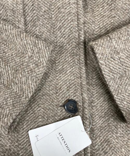 Spick and Span（スピック＆スパン）Spick and Span (スピックアンドスパン) Wスライバー ヘリンボーンボリュームコート ブラウン サイズ:38 未使用品の古着・服飾アイテム