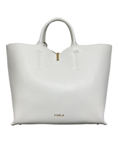 FURLA（フルラ）FURLA (フルラ) Ribbon 2WAYトートバッグ ホワイトの古着・服飾アイテム