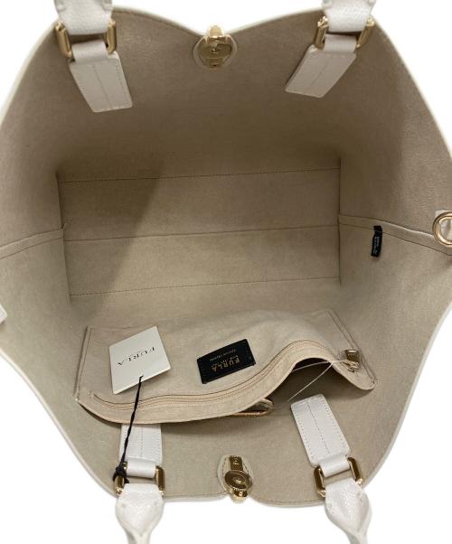 FURLA（フルラ）FURLA (フルラ) Ribbon 2WAYトートバッグ ホワイトの古着・服飾アイテム