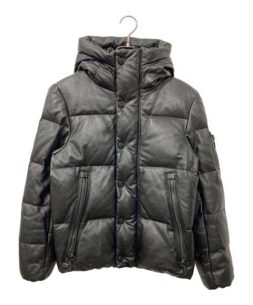 nano・universe（ナノ・ユニバース）nano・universe (ナノ・ユニバース) NISHIKAWA DOWN (ニシカワダウン) レザーG2ダウンジャケット ブラック サイズ:Ｓの古着・服飾アイテム