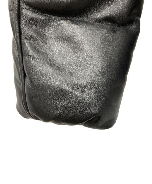 nano・universe（ナノ・ユニバース）nano・universe (ナノ・ユニバース) NISHIKAWA DOWN (ニシカワダウン) レザーG2ダウンジャケット ブラック サイズ:Ｓの古着・服飾アイテム