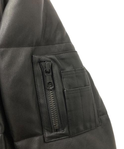 nano・universe（ナノ・ユニバース）nano・universe (ナノ・ユニバース) NISHIKAWA DOWN (ニシカワダウン) レザーG2ダウンジャケット ブラック サイズ:Ｓの古着・服飾アイテム