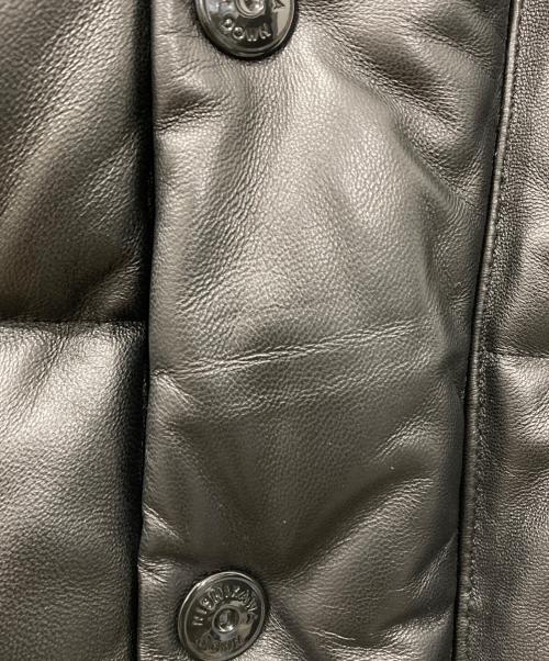 nano・universe（ナノ・ユニバース）nano・universe (ナノ・ユニバース) NISHIKAWA DOWN (ニシカワダウン) レザーG2ダウンジャケット ブラック サイズ:Ｓの古着・服飾アイテム