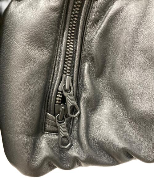 nano・universe（ナノ・ユニバース）nano・universe (ナノ・ユニバース) NISHIKAWA DOWN (ニシカワダウン) レザーG2ダウンジャケット ブラック サイズ:Ｓの古着・服飾アイテム