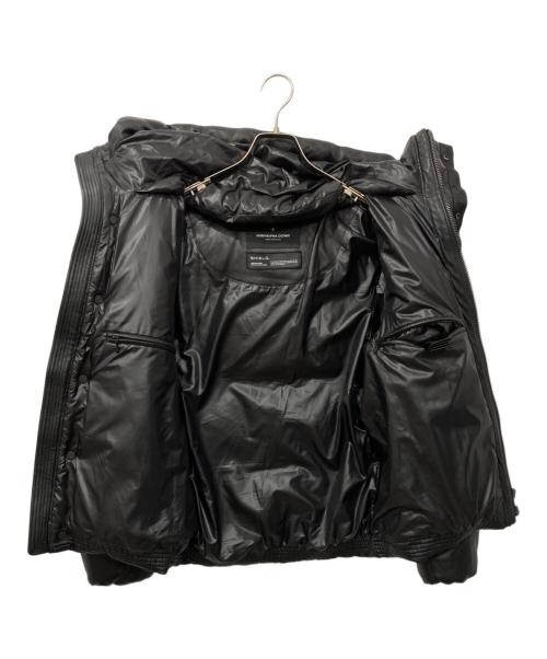 nano・universe（ナノ・ユニバース）nano・universe (ナノ・ユニバース) NISHIKAWA DOWN (ニシカワダウン) レザーG2ダウンジャケット ブラック サイズ:Ｓの古着・服飾アイテム