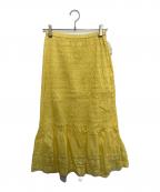 sara mallika×IENAサラマリカ×イエナ）の古着「別注ギャザースカート」｜イエロー