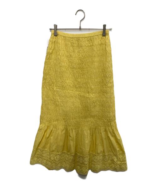 sara mallika（サラマリカ）sara mallika (サラマリカ) IENA (イエナ) 別注ギャザースカート イエロー サイズ:free 未使用品の古着・服飾アイテム