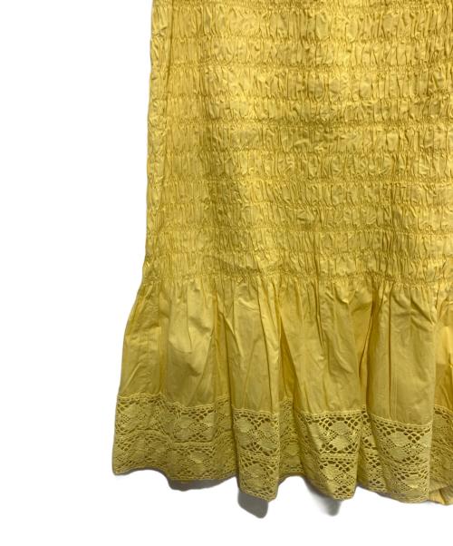 sara mallika（サラマリカ）sara mallika (サラマリカ) IENA (イエナ) 別注ギャザースカート イエロー サイズ:free 未使用品の古着・服飾アイテム