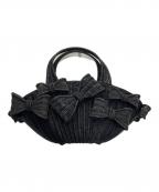 anatelierアナトリエ）の古着「リボンカゴバッグ」｜ブラック