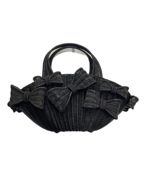 anatelier（アナトリエ）anatelier (アナトリエ) リボンカゴバッグ ブラックの古着・服飾アイテム