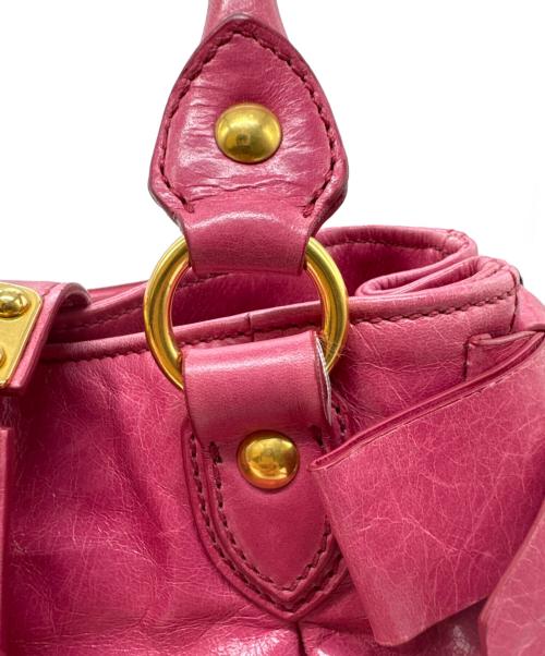 MIU MIU（ミュウミュウ）MIU MIU (ミュウミュウ) ヴィッテロルクス 2WAYバッグ ピンク サイズ:-の古着・服飾アイテム