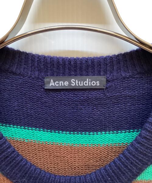 Acne studios（アクネ ストゥディオス）Acne studios (アクネ ストゥディオス) ボーダーニット ネイビー サイズ:Sの古着・服飾アイテム