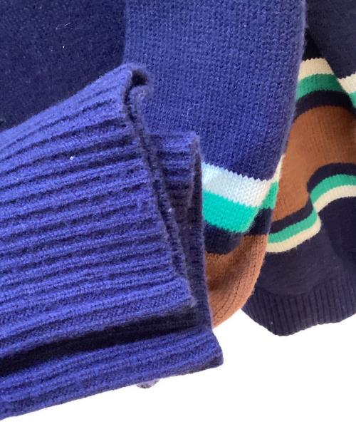 Acne studios（アクネ ストゥディオス）Acne studios (アクネ ストゥディオス) ボーダーニット ネイビー サイズ:Sの古着・服飾アイテム