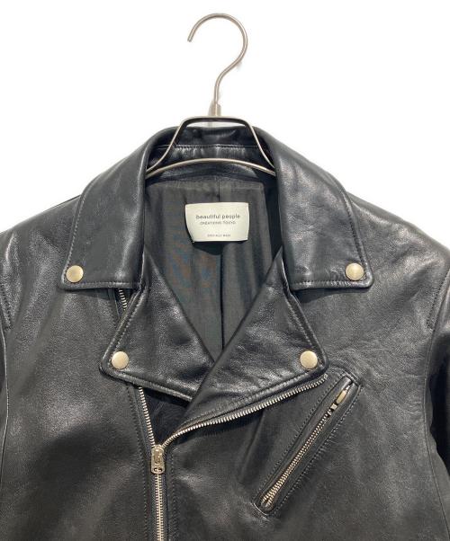 beautiful people（ビューティフルピープル）beautiful people (ビューティフルピープル) vintage leather riders jacket ブラック サイズ:190の古着・服飾アイテム