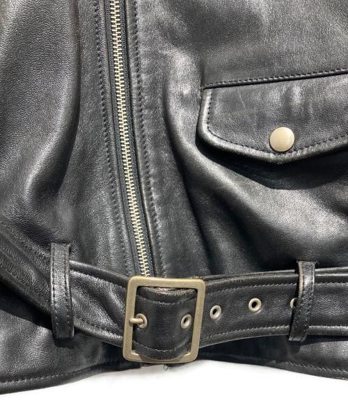 beautiful people（ビューティフルピープル）beautiful people (ビューティフルピープル) vintage leather riders jacket ブラック サイズ:190の古着・服飾アイテム