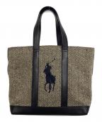 RALPH LAURENラルフローレン）の古着「ヘリンボーントートバッグ」｜ブラック