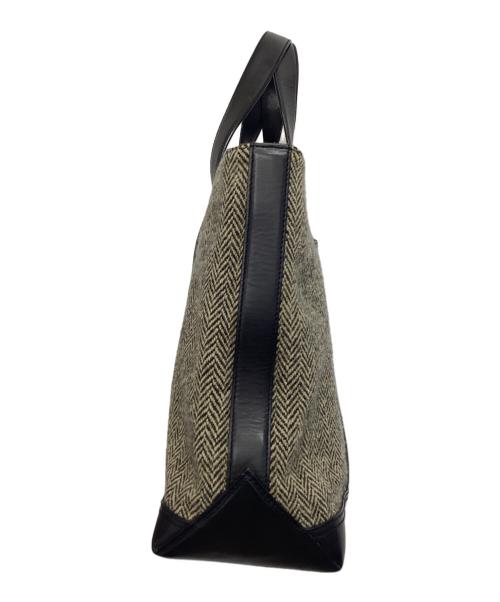 RALPH LAUREN（ラルフローレン）RALPH LAUREN (ラルフローレン) ヘリンボーントートバッグ ブラックの古着・服飾アイテム