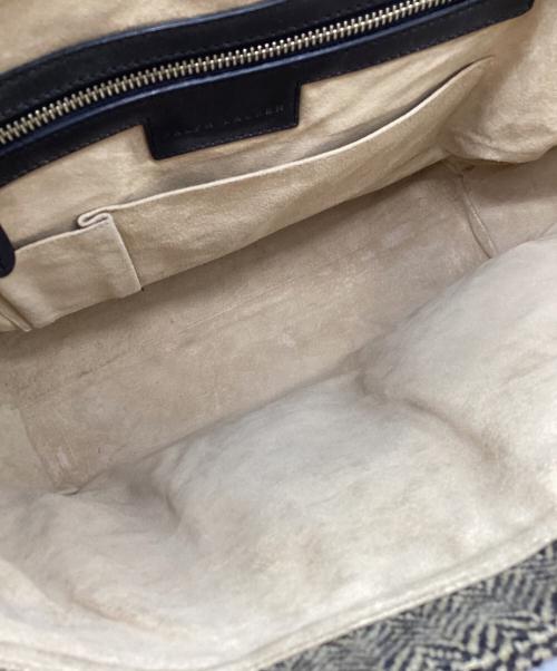 RALPH LAUREN（ラルフローレン）RALPH LAUREN (ラルフローレン) ヘリンボーントートバッグ ブラックの古着・服飾アイテム